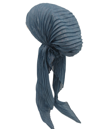 SG PR02-J Jeans Lurex Pleated Cotton Pre-Tied Tichel myselflingerie.com